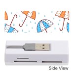 Rain Umbrella Pattern Water Memory Card Reader (Stick) Front