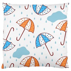 Rain Umbrella Pattern Water Large Cushion Case (two Sides)