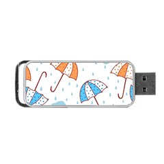 Rain Umbrella Pattern Water Portable Usb Flash (two Sides)