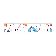 Rain Umbrella Pattern Water Premium Plush Fleece Scarf (mini)