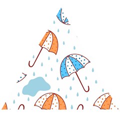 Rain Umbrella Pattern Water Wooden Puzzle Triangle