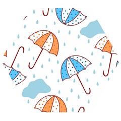 Rain Umbrella Pattern Water Wooden Puzzle Hexagon