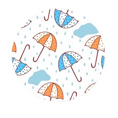 Rain Umbrella Pattern Water Mini Round Pill Box (pack Of 3)