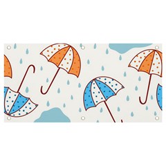 Rain Umbrella Pattern Water Banner And Sign 4  X 2 