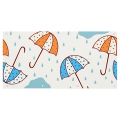 Rain Umbrella Pattern Water Banner And Sign 8  X 4 