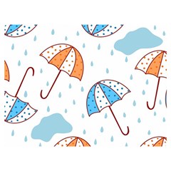 Rain Umbrella Pattern Water Two Sides Premium Plush Fleece Blanket (baby Size) by Maspions