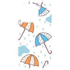 Rain Umbrella Pattern Water Iphone 14 Pro Black Uv Print Case