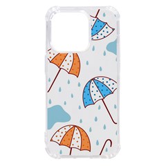 Rain Umbrella Pattern Water Iphone 14 Pro Tpu Uv Print Case