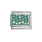 Drawing Flowers Meadow White Italian Charm (9mm) Front