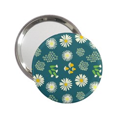 Drawing Flowers Meadow White 2 25  Handbag Mirrors by Maspions