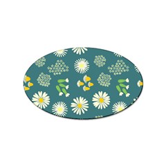 Drawing Flowers Meadow White Sticker (oval) by Maspions