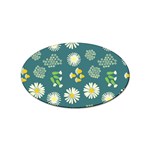 Drawing Flowers Meadow White Sticker (Oval) Front