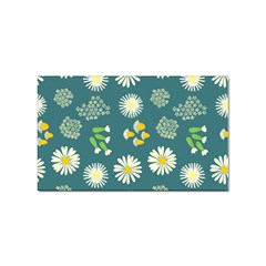 Drawing Flowers Meadow White Sticker Rectangular (10 Pack) by Maspions