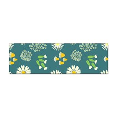 Drawing Flowers Meadow White Sticker Bumper (10 Pack) by Maspions