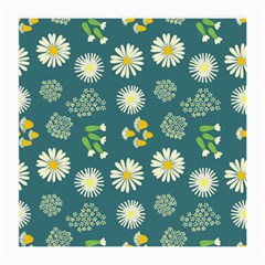 Drawing Flowers Meadow White Medium Glasses Cloth by Maspions