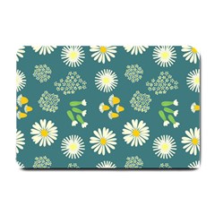 Drawing Flowers Meadow White Small Doormat by Maspions