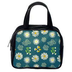 Drawing Flowers Meadow White Classic Handbag (one Side)