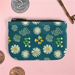 Drawing Flowers Meadow White Mini Coin Purse Front