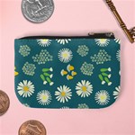 Drawing Flowers Meadow White Mini Coin Purse Back