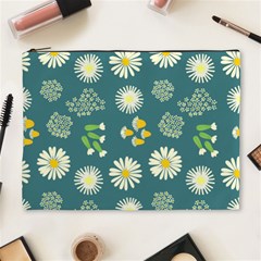 Drawing Flowers Meadow White Cosmetic Bag (xl)