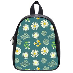 Drawing Flowers Meadow White School Bag (small)