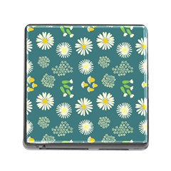 Drawing Flowers Meadow White Memory Card Reader (square 5 Slot) by Maspions