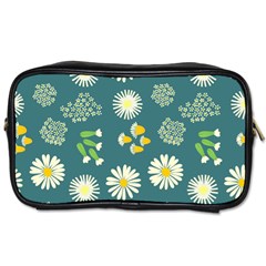 Drawing Flowers Meadow White Toiletries Bag (one Side)