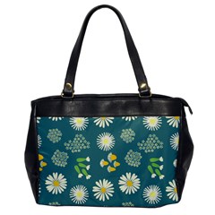 Drawing Flowers Meadow White Oversize Office Handbag