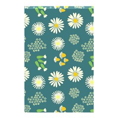 Drawing Flowers Meadow White Shower Curtain 48  X 72  (small)  by Maspions