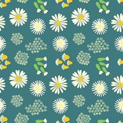 Drawing Flowers Meadow White Play Mat (square) by Maspions