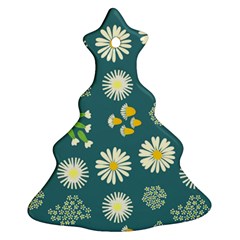 Drawing Flowers Meadow White Christmas Tree Ornament (two Sides) by Maspions