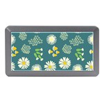 Drawing Flowers Meadow White Memory Card Reader (Mini) Front