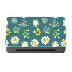 Drawing Flowers Meadow White Memory Card Reader With Cf by Maspions