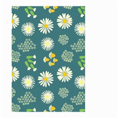 Drawing Flowers Meadow White Small Garden Flag (two Sides) by Maspions