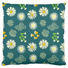 Drawing Flowers Meadow White Standard Premium Plush Fleece Cushion Case (one Side) by Maspions