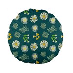 Drawing Flowers Meadow White Standard 15  Premium Flano Round Cushions Back