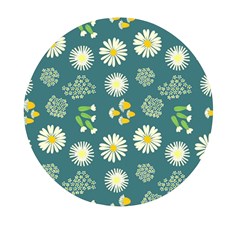 Drawing Flowers Meadow White Mini Round Pill Box (pack Of 5) by Maspions