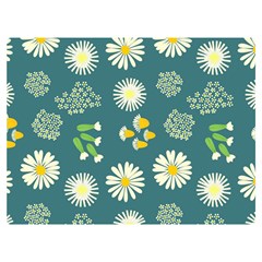 Drawing Flowers Meadow White Two Sides Premium Plush Fleece Blanket (baby Size) by Maspions