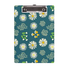 Drawing Flowers Meadow White A5 Acrylic Clipboard by Maspions