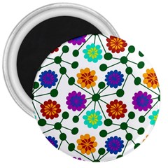 Bloom Plant Flowering Pattern 3  Magnets