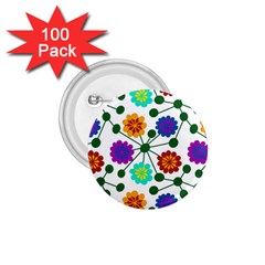 Bloom Plant Flowering Pattern 1 75  Buttons (100 Pack)  by Maspions