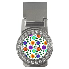 Bloom Plant Flowering Pattern Money Clips (cz) 