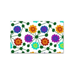 Bloom Plant Flowering Pattern Sticker Rectangular (10 Pack)