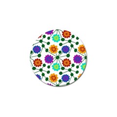 Bloom Plant Flowering Pattern Golf Ball Marker (4 Pack)