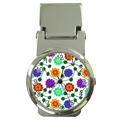 Bloom Plant Flowering Pattern Money Clip Watches