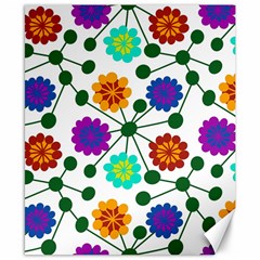 Bloom Plant Flowering Pattern Canvas 8  X 10 