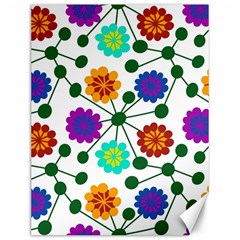 Bloom Plant Flowering Pattern Canvas 12  X 16 