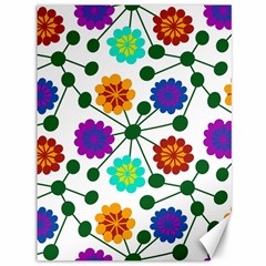 Bloom Plant Flowering Pattern Canvas 36  X 48 