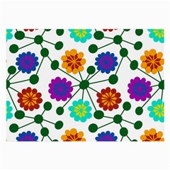 Bloom Plant Flowering Pattern Large Glasses Cloth (2 Sides)