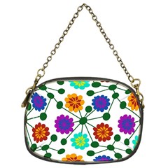 Bloom Plant Flowering Pattern Chain Purse (one Side)